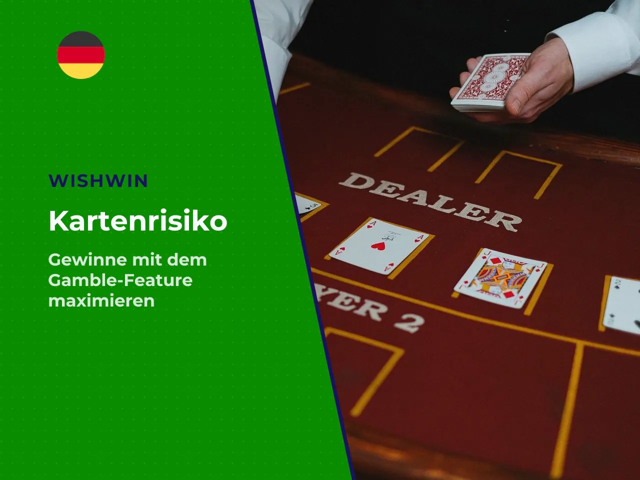 Das Gamble-Feature Kartenrisiko nach Gewinnrunden. Nach
