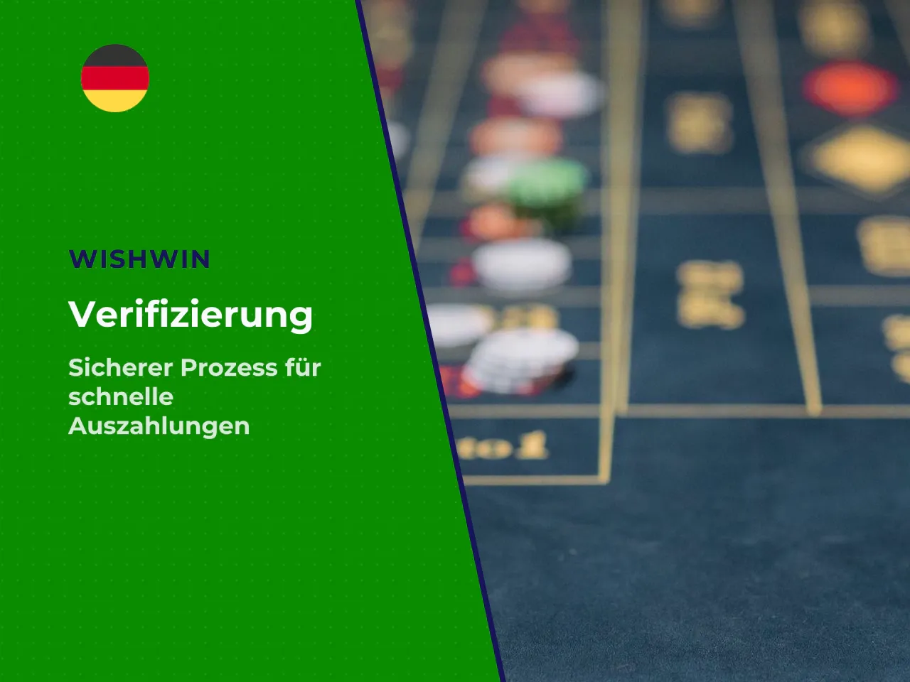 Verifizierung vor Einzahlung und Auszahlung. Um