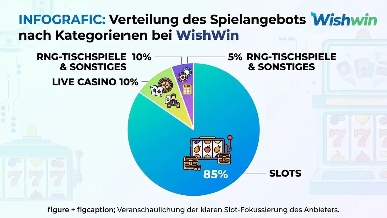 Kategorienverteilung im WishWin Spielangebot