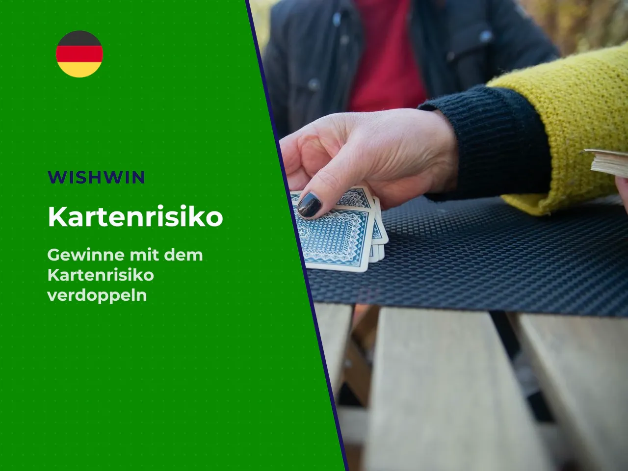 Das klassische Karten-Risiko Gamble-Feature . Nach