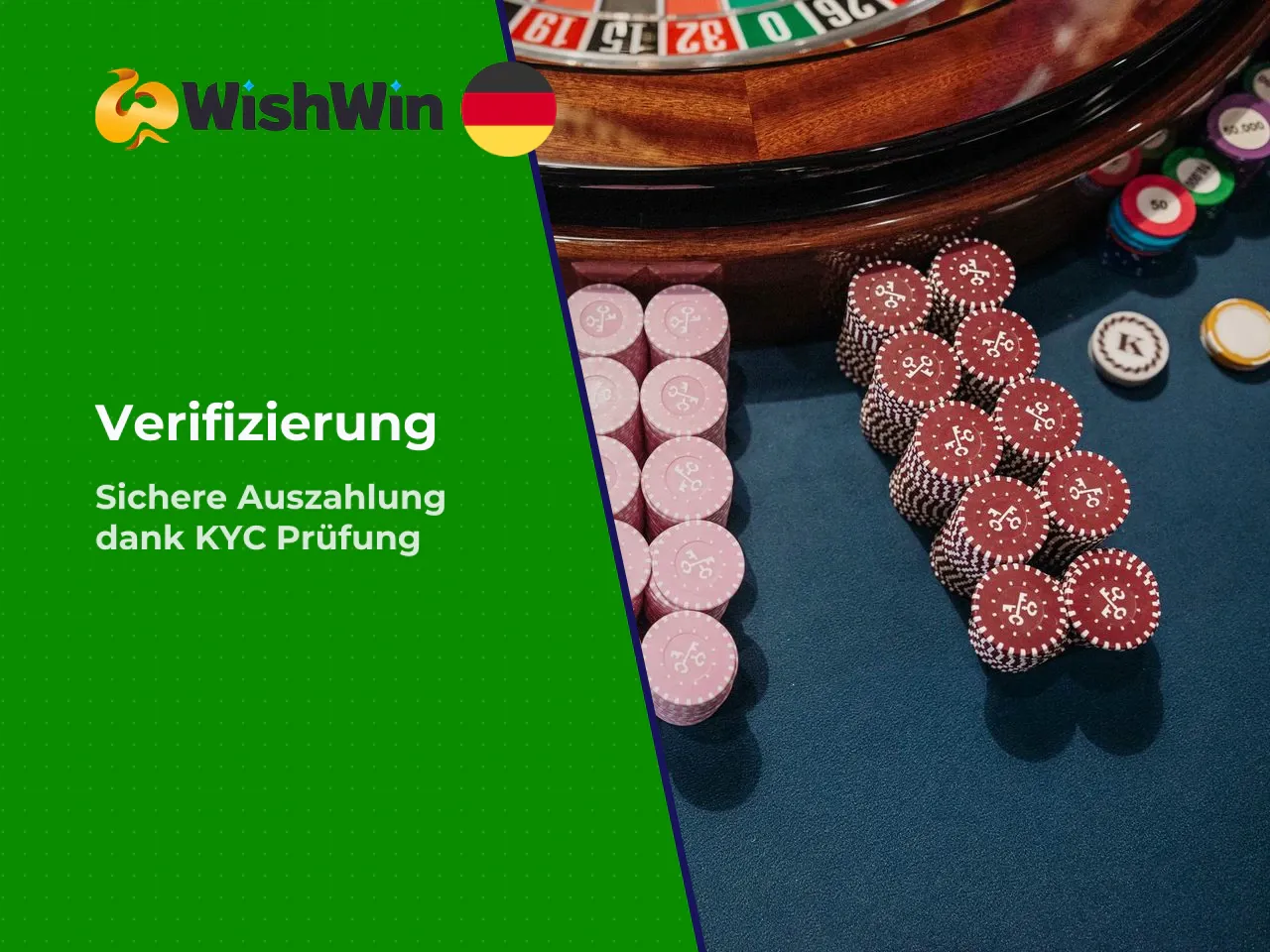 Verifizierung vor der Auszahlung. Die Ersteinzahlung