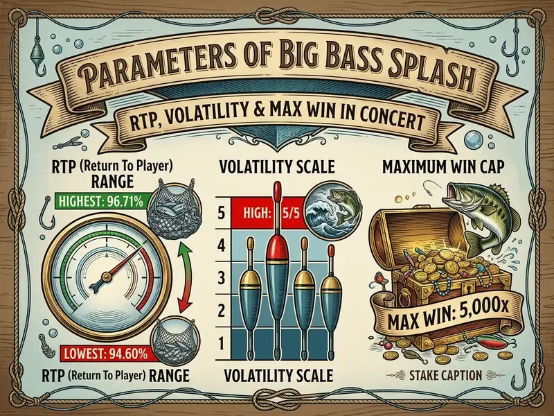 big bass splash slot mathematische parameter rtp volatilitaet max win