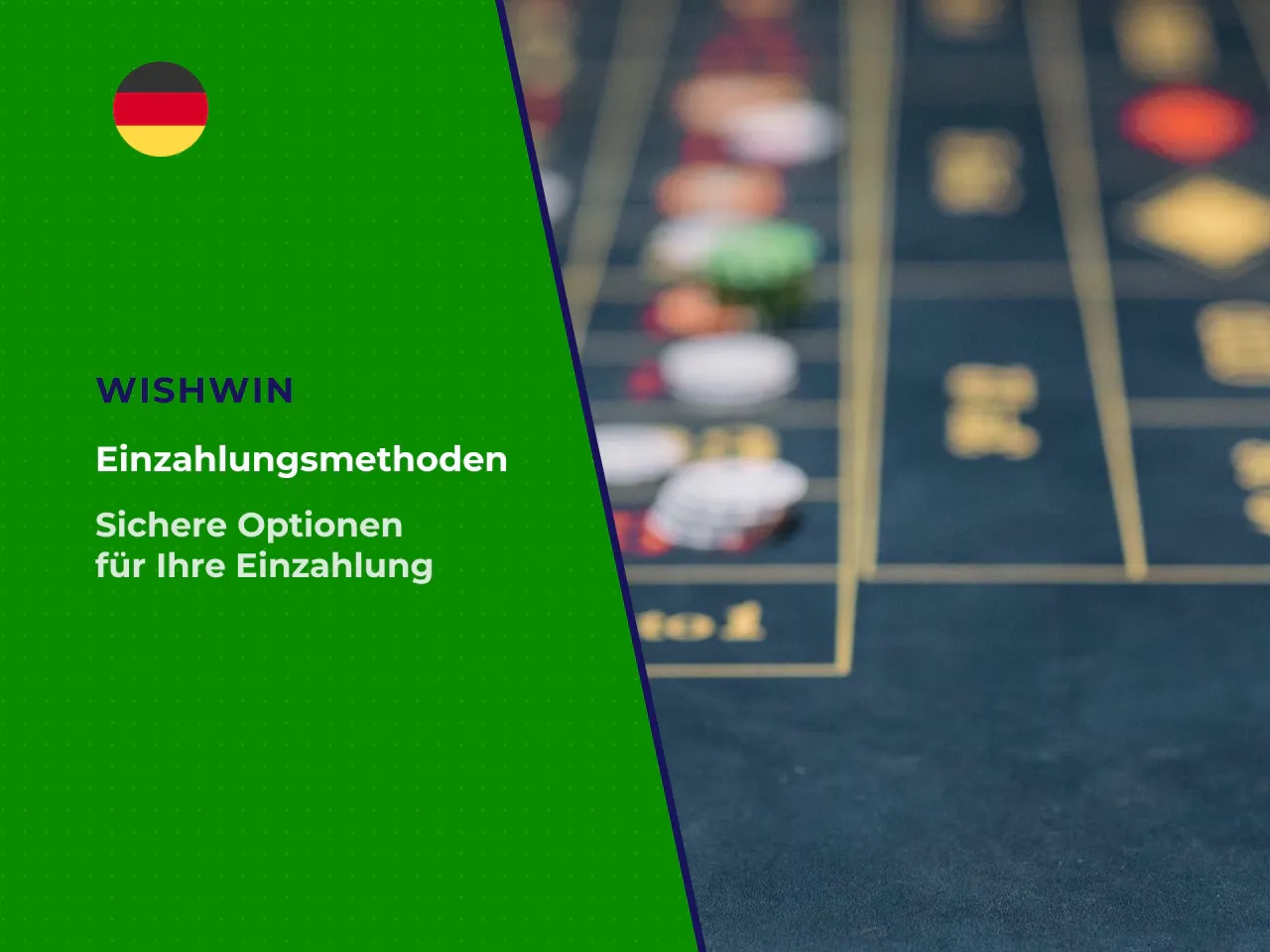 Zahlungsmethoden für die erste Einzahlung. Für