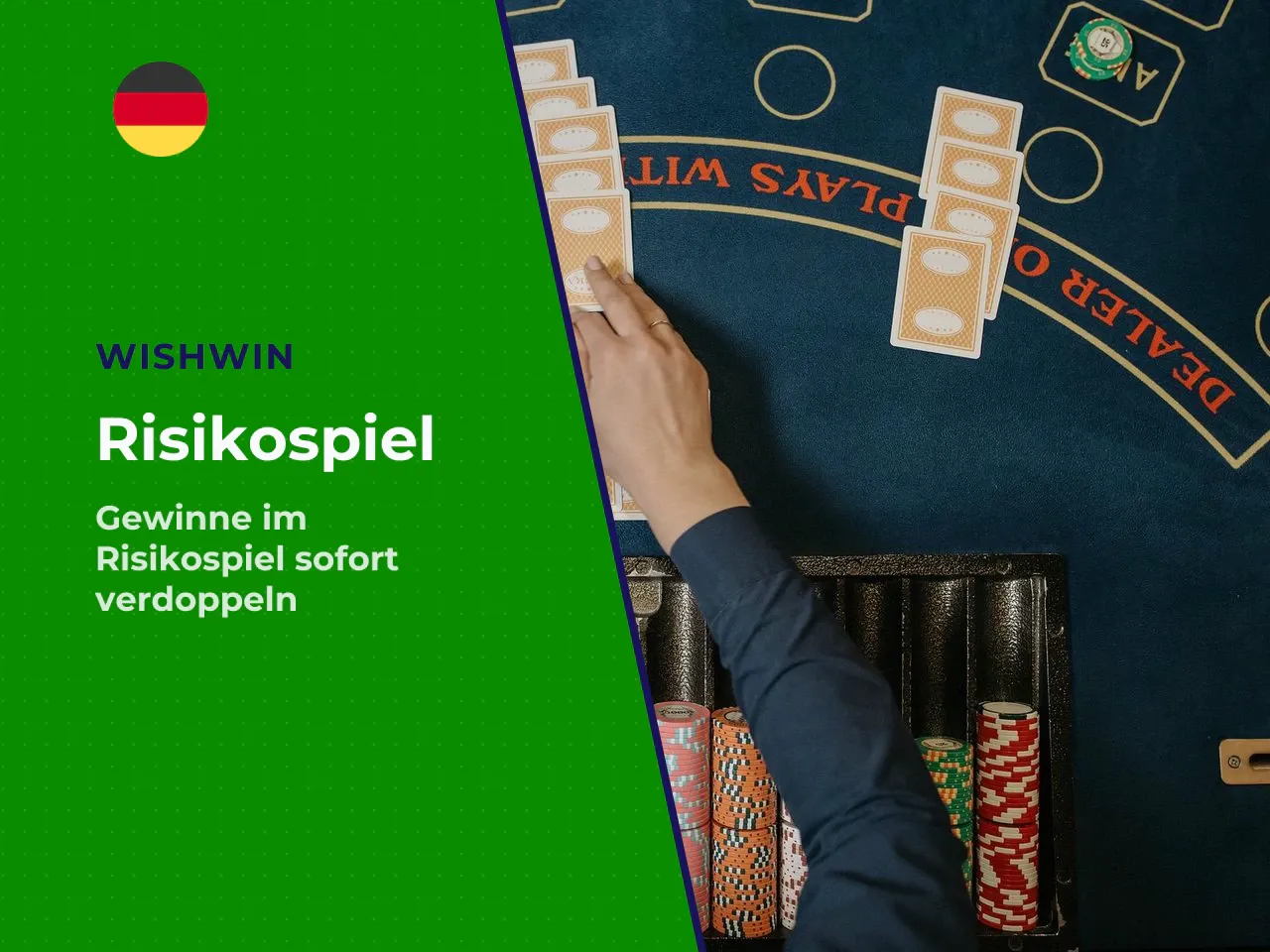 Gamble-Funktion Gewinne im Risikospiel verdoppeln. Ein