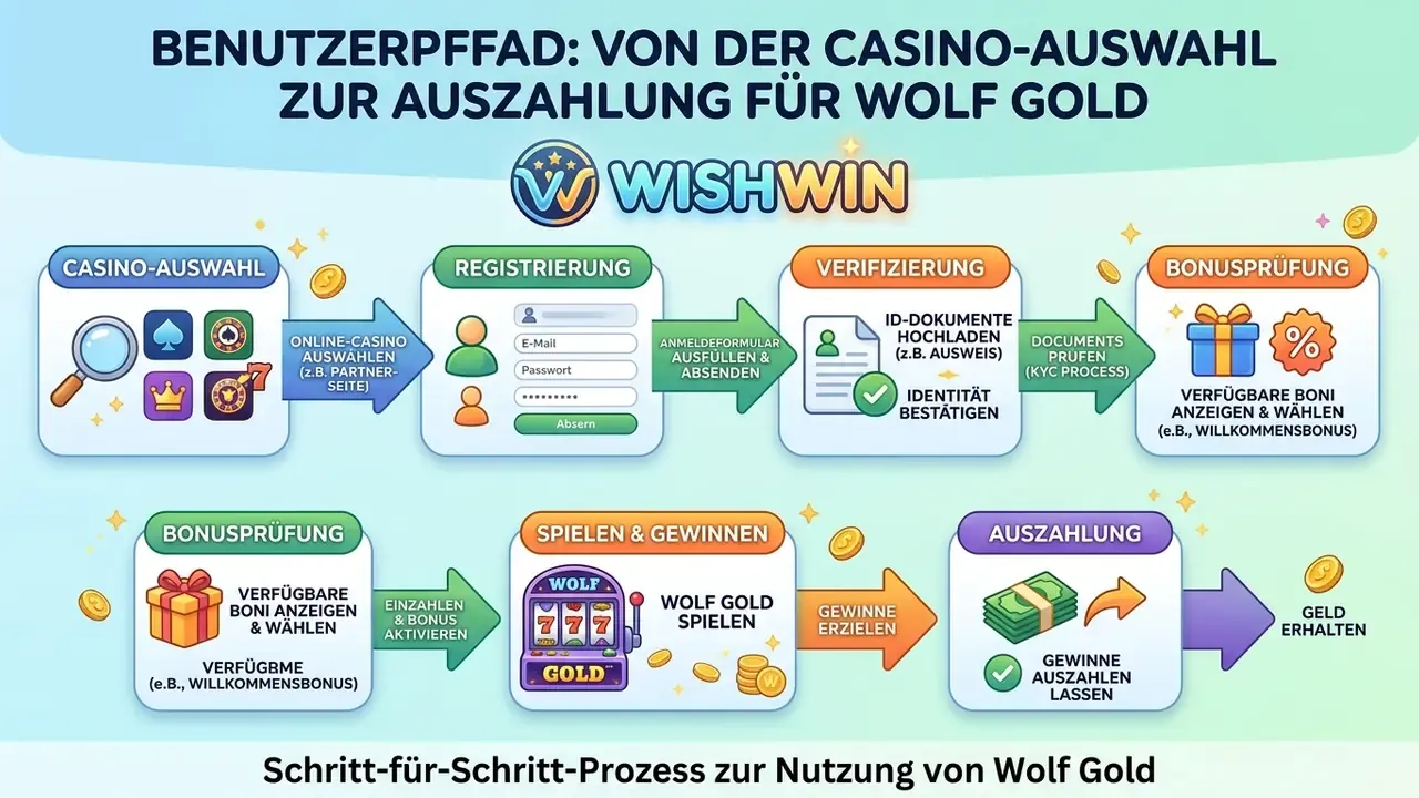 Anleitung Casino Registrierung und Wolf Gold Start